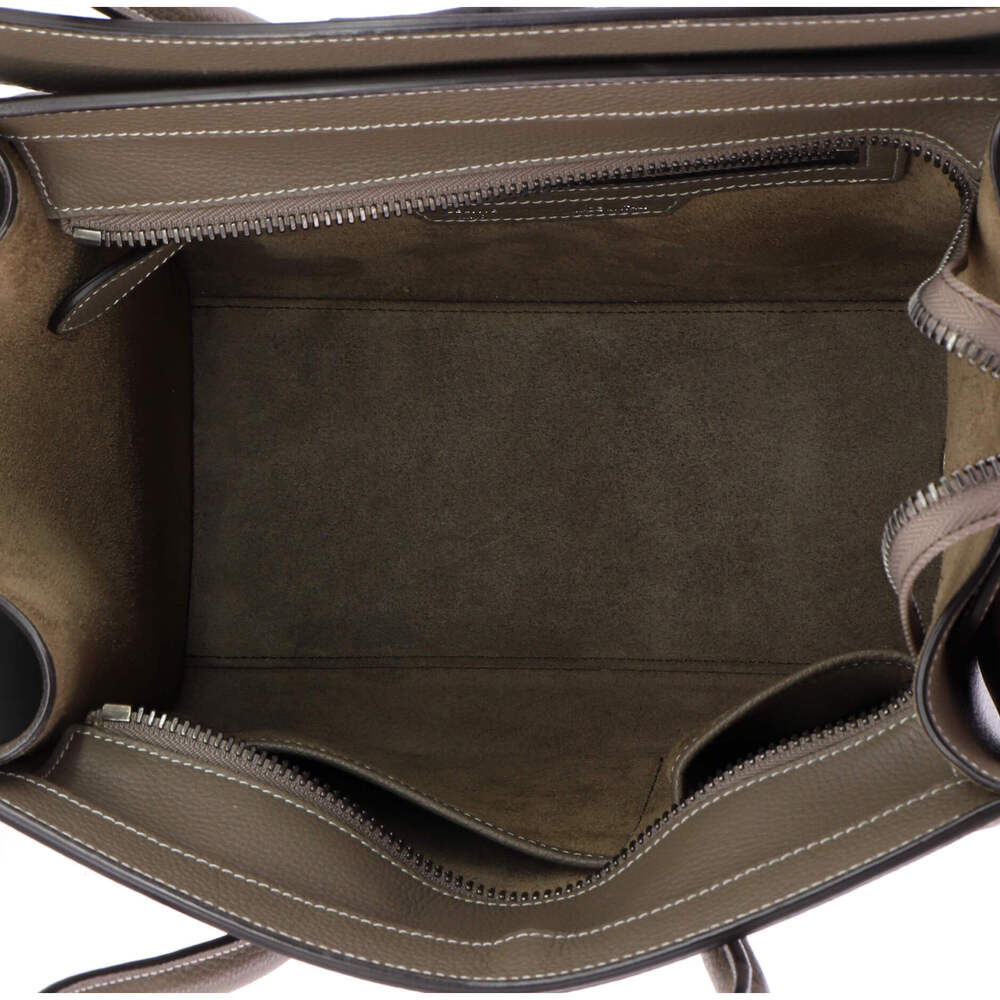 Celine Luggage Bag Grainy Leather Micro #268797C10B - Picture 5 of 7
